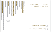 Glitterati Letterpress Reply Postcard Front Design Small