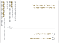 Glitterati Letterpress Reply Design Small