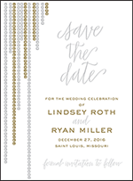 Glitterati Letterpress Save The Date Design Small