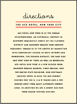 Gotham Letterpress Direction Design Small