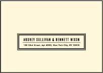 Gotham Letterpress Reply Envelope Design Small
