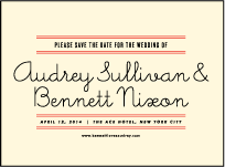 Gotham Letterpress Save The Date Design Small