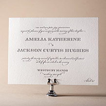 Gracelyn Vintage Letterpress Invitation Design Small