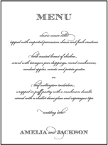 Gracelyn Vintage Letterpress Menu Design Small