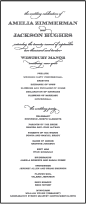 Gracelyn Vintage Letterpress Program Tea Design Small