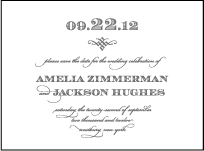 Gracelyn Vintage Letterpress Save The Date Design Small
