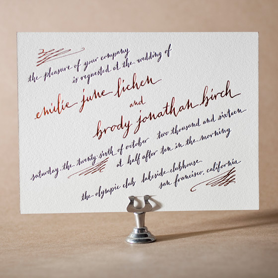 Gracieux Letterpress Invitation Design Small