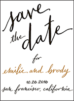 Gracieux Letterpress Save The Date Design Small