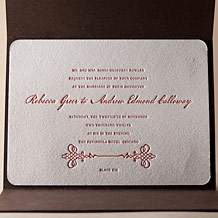 Greenwich Letterpress Invitation Design Small