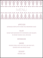 Greyson Letterpress Menu Design Small