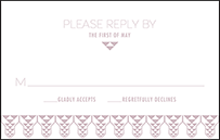 Greyson Letterpress Reply Postcard Front Design Small