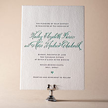 Hailey Modern Letterpress Invitation Design Small