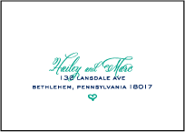 Hailey Modern Letterpress Reply Envelope Design Small