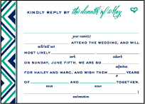 Hailey Modern Letterpress Reply Design Small