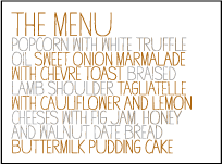 Handdrawn Letterpress Menu Design Small