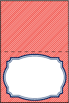Harbor Beach Letterpress Placecard Fold Design Small