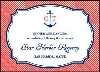 Harbor Beach Letterpress Reception Design Small