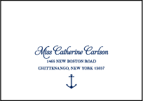 Harbor Beach Letterpress Reply Envelope Design Small