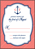 Harbor Beach Letterpress Reply Design Small