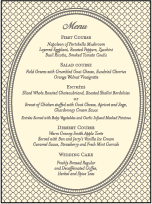 Harlow Letterpress Menu Design Small