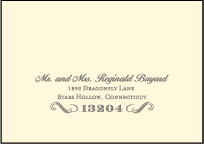 Harlow Letterpress Reply Envelope Design Small