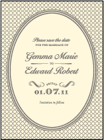 Harlow Letterpress Save The Date Design Small