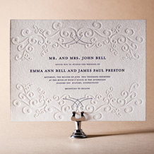Harp Letterpress Invitation Design Small