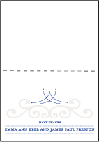 Harp Letterpress Thank You Card Fold Design Small