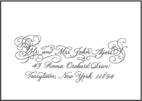 Hayes Calligraphy Letterpress Reply Envelope Design Small