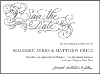 Hayes Calligraphy Letterpress Save The Date Design Small