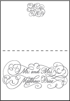 Hayes Calligraphy Letterpress Thank You Card Fold Design Small