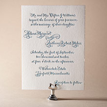 Helena Letterpress Invitation Design Small