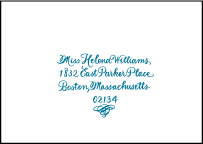 Helena Letterpress Reply Envelope Design Small