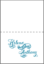 Helena Letterpress Thank You Card Fold Design Small