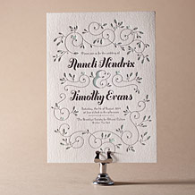 Hendrix 2 Letterpress Invitation Design Small