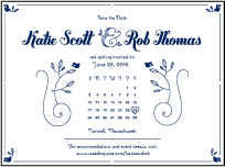 Hendrix 2 Letterpress Save The Date Design Small
