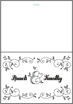 Hendrix 2 Letterpress Thank You Card Fold Design Small