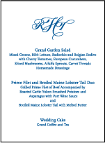 Honoured Guest Letterpress Menu Design Small
