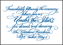 Honoured Guest Letterpress Reception Design Small