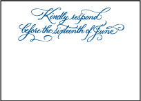 Honoured Guest Letterpress Reply Design Small