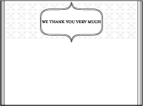 Hoxton Letterpress Thank You Card Flat Design Small