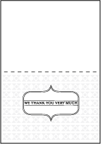 Hoxton Letterpress Thank You Card Fold Design Small