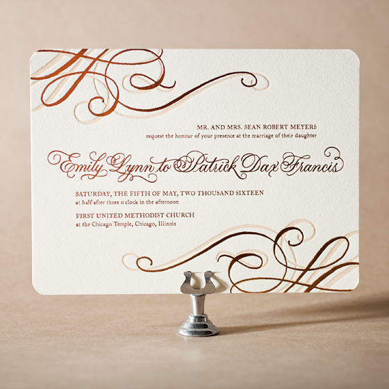 Illuminer Letterpress Invitation Design Small