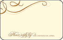 Illuminer Letterpress Reply Postcard Front Design Small