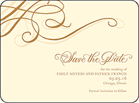 Illuminer Letterpress Save The Date Design Small