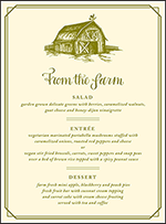 Imogene Letterpress Menu Design Small