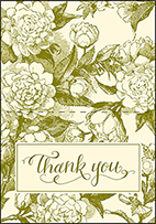 Imogene Letterpress Thank You Card Fold Design Small