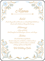 Indian Summer Letterpress Menu Design Small