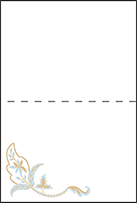 Indian Summer Letterpress Placecard Fold Design Small