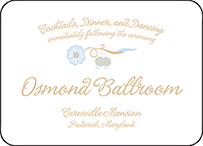 Indian Summer Letterpress Reception Design Small